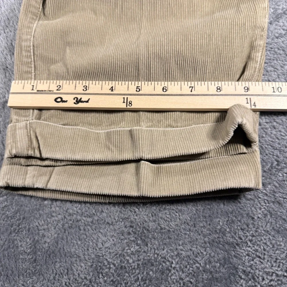 Nautica Rigger Y2K Corduroy Pants Mens 38x30 Tan Classic Fit Pleated Cuffed - Picture 7 of 8